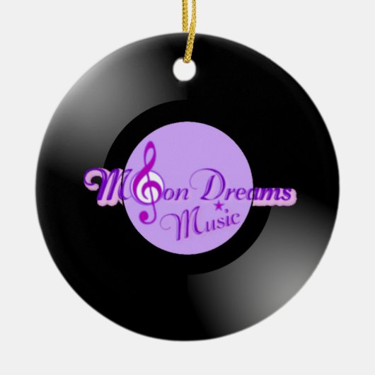MoonDreams Music Record Circle Ornament (Voorkant)