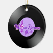 MoonDreams Music Record Circle Ornament (Links)