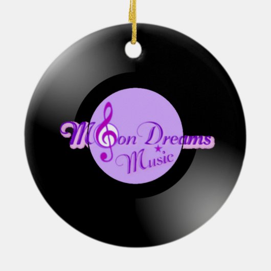 MoonDreams Music Record Circle Ornament (Achterkant)