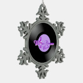 MoonDreams Music Record Pewter Snowflake Ornament (Links)