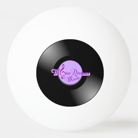 MoonDreams Music Record ping Pong Ball (Voorkant)