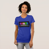 MoonDreams Muziek Equalizer Blue Fine Jersey T-shi T-shirt (Voorkant volledig)