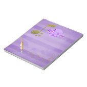 MoonDreams Paarse en Gold Muzieknoten Fancy schrij Notitieblok (Linkerzijde)