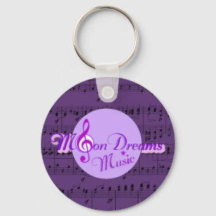 MoonDreams Paarse vel Music Sleutelhanger