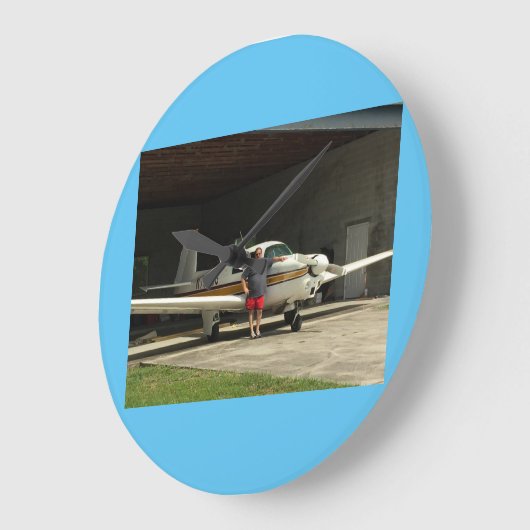 Mooney Airplane Clock Grote Klok (Hoek)