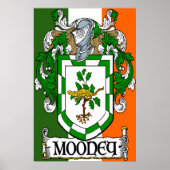 Mooney Coat of Arms Flag Poster Print (Voorkant)