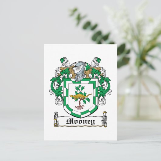 Mooney Family Crest Briefkaart (Staand voorkant)