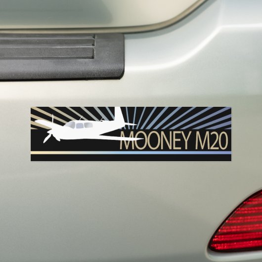 Mooney M20 Aviation Bumpersticker (Op auto)