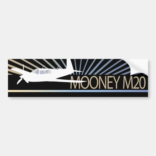 Mooney M20 Aviation Bumpersticker (Voorkant)