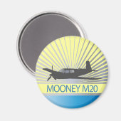Mooney M20 Aviation Magneet (Voorkant / Achterkant)