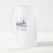 Mooney M20 Aviation Matglas Bierpul (Voorkant links)