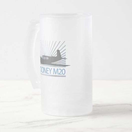 Mooney M20 Aviation Matglas Bierpul (Voorkant links)