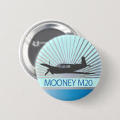Mooney M20 Aviation Ronde Button 5,7 Cm (Voorkant /achterkant)