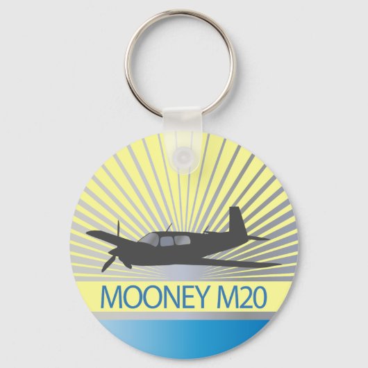 Mooney M20 Aviation Sleutelhanger (Voorkant)
