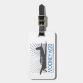 Mooney M20 Vliegtuig Bagagelabel (Voorkant verticaal)