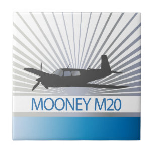 Mooney M20 Vliegtuig Tegeltje