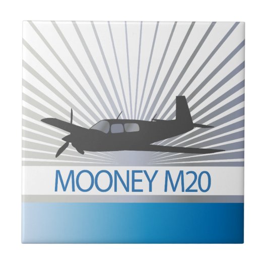 Mooney M20 Vliegtuig Tegeltje (Voorkant)