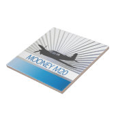 Mooney M20 Vliegtuig Tegeltje (Zijkant)