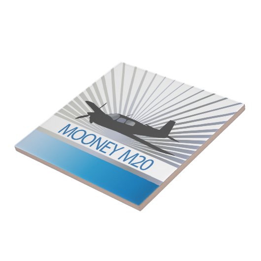 Mooney M20 Vliegtuig Tegeltje (Zijkant)