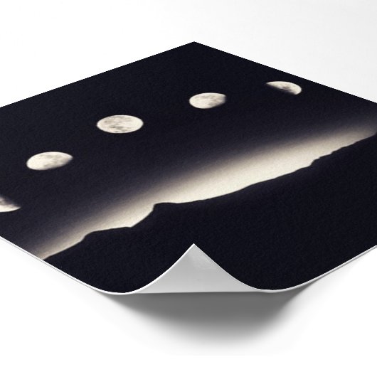 Moonfase poster (Hoek)