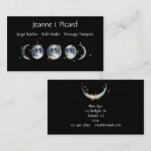 Moonfase waterverf met sterren visitekaartje (Voorkant / Achterkant)