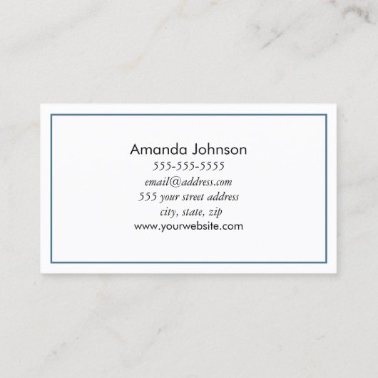 Moonfasen Astrologie Yoga Holistic Healer Visitekaartje (Achterkant)