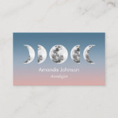Moonfasen Astrologie Yoga Holistic Healer Visitekaartje (Voorkant)