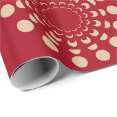 Moonfasen, astrologisch, goud, rood, hemellichamen cadeaupapier (Rol Hoek)