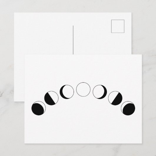 Moonfasen Briefkaart (Voorkant / Achterkant)
