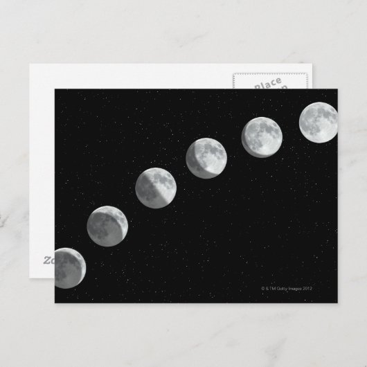 Moonfasen Briefkaart (Voorkant / Achterkant)