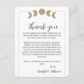 Moonfasen Dank u Kaart van de Ontvangst (Voorkant)