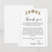 Moonfasen Dank u Kaart van de Ontvangst (Voorkant / Achterkant)