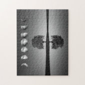 Moonfasen en gloeiende sterren, Lone Tree & Lake, Legpuzzel (Verticaal)