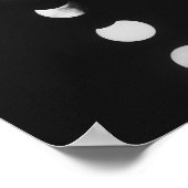 Moonfasen en -knipsels in zwart-wit poster (Hoek)