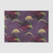 Moonfasen en Paarse Rozen | Prachtige New age Tissuepapier (Voorkant)