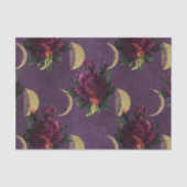 Moonfasen en Paarse Rozen | Prachtige New age Tissuepapier (Voorkant)