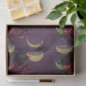 Moonfasen en Paarse Rozen | Prachtige New age Tissuepapier (Geschenk)