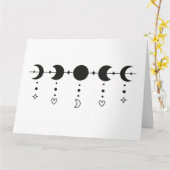 Moonfasen met juwelen-hoodie kaart (Gele Bloem)