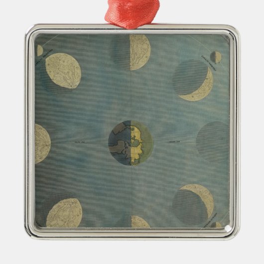 Moonfasen Metalen Ornament (Voorkant)