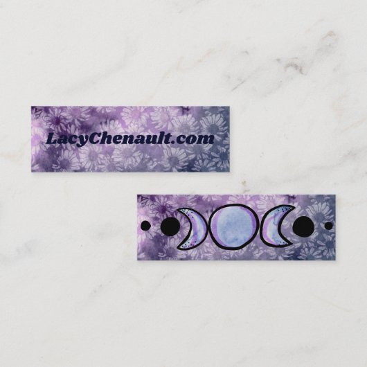 Moonfasen Mini Visitekaartje (Voorkant / Achterkant)