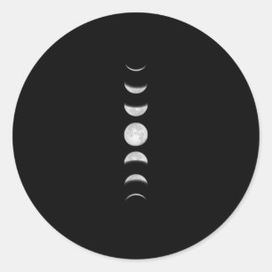 Moonfasen Ronde Sticker