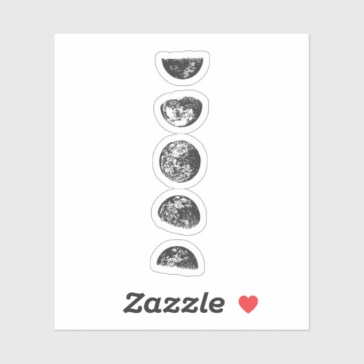 Moonfasen Sticker (Vel)