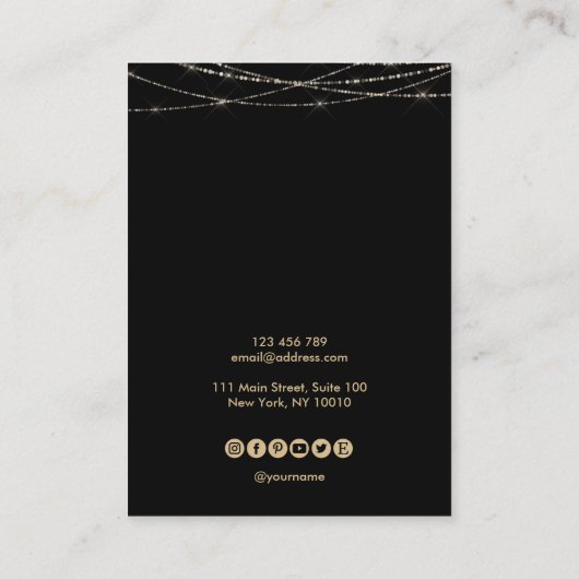 Moonfasen Veroorbaar lijst beeldscherm toevoegen l Visitekaartje (Achterkant)