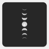 Moonfasen Vierkante Sticker (Voorkant)