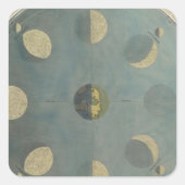 Moonfasen Vierkante Sticker (Voorkant)