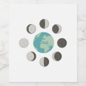 Moonfasen Wijn Etiket (Enkel label)