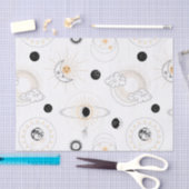 Moonfases zon gestileerde retro  planeten tissuepapier (Craft)