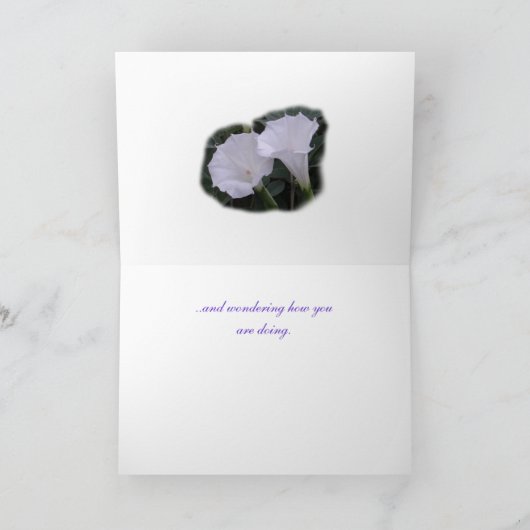 Moonflower #7- blanco of aanpassen kaart (Binnen)