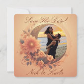 Moonflower Bewaar de datum Foto aankondiging (Voorkant)