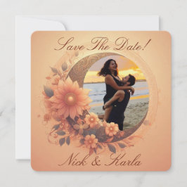 Moonflower Bewaar de datum Foto aankondiging